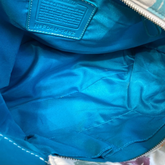 Coach Colorful Canvas Shoulder Handbag - Picture 6 of 9